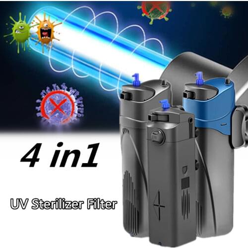 Aquarium Internal UV Sterilizer Lamp Pump for Filter Water Circulating Air Increase Sterilization Remove Algae Deodorize