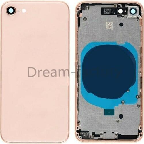 50PCS Back Rear Housing Battery Cover frame with Part Side Buttons for iPhone 8 Plus
