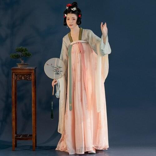 Women Hanfu Chinese Traditional Folk Costume Girl Dance Wear Fairy Cosplay Clothes Oriental Ancient Elegant Clothing Carnival