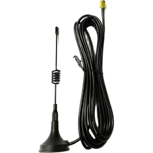 1PC 433Mhz Radio Antenna 3dbi Magnetic Base with 1.5m Extension Cable SMA Male Connector