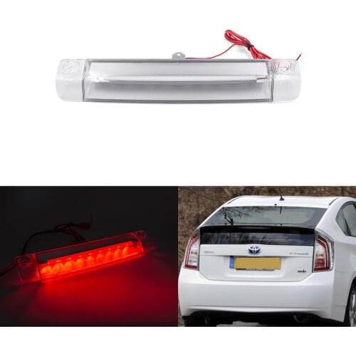 1x Led High-Mount Brilliant Red Third Brake Light White Running Light For Toyota Prius Hybrid 09-15 Prius C V 4Runner Highlander