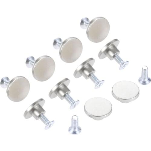 10Pcs Zinc Alloy Kitchen Round Door Handle Knob Drawer Cabinet Drawer Cupboard Wardrobe Pull Screw Fixing Kit Furniture Hardware