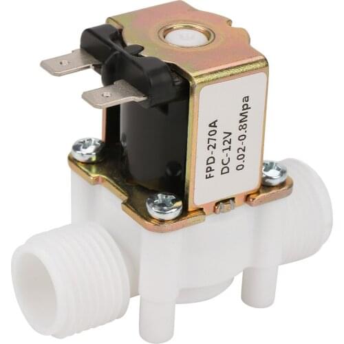 100% Brand New And High Quality 12V G1/2" NC Plastic Electrical Inlet Solenoid Water Valve For Water Dispense Long Serving Life