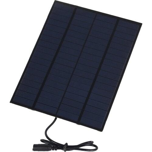 5.5W 18V Silicon Solar Panel Module Charger with Battery Clip for 12V Car Camping Boat Battery Charger