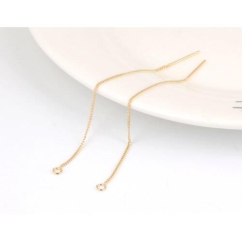 New Arrival 2Pcs Metal Earring Accessories Long Line Chain For Earrings For DIY Drop Dangle Earrings Fashion Jewelry Accessories