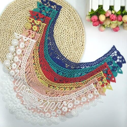 Free shipping Hydrotropic milk silk terylene accessories lace diy high quality false collar 2piece