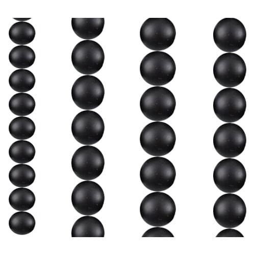 Wholesale Natural Stone Black Hematite Beads 4 6 8 10 12MM 16" Per Strand Pick Size Free Shipping