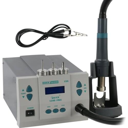 QUICK 861DW 1000W Lead-Free Heat Gun Desoldering Station Digital Adjustable Hot Air Gun BGA Rework Station For Phone PCB Repair