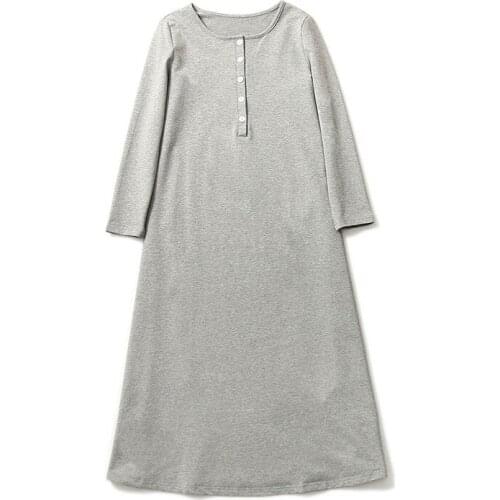 Pregnant Women Dress Spring and Autumn Fashion Pure Cotton Exta-long Dress Long Skirts Pregnant Feeding Dual Purpose Clothes out