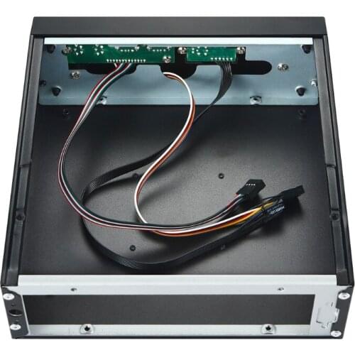 FH06 HTPC Case Small Form Factor Mini-ITX Case with Tempered Glass Vented Panel