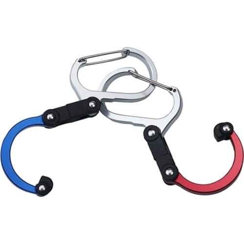 Carabiner Hybrid Gear Clip Rotating Hook Strong Clips Camping Hiking Travel Backpack Mountain Climbing Outdoor Accessories