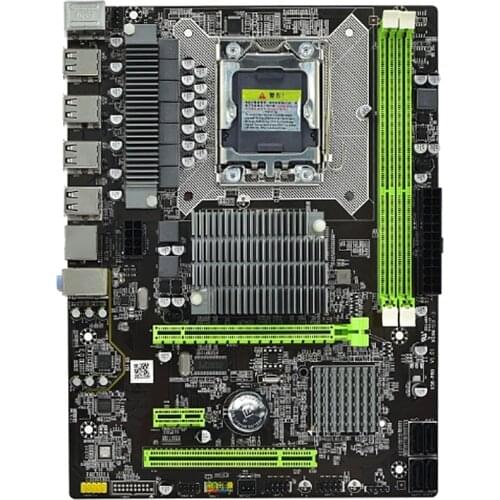 HOT-X58 Computer Motherboard, 1366-Pin DDR3 RECC Memory Desktop Computer Game Set Motherboard, Supports X5650 I7CPU Set