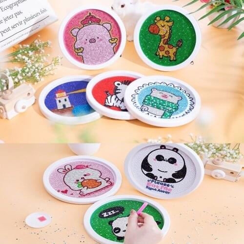 Huacan Special Shaped Diamond Painting Cartoon 5D DIY Diamond Embroidery Picture Rhinestone Children Painting With Frame 15x15cm