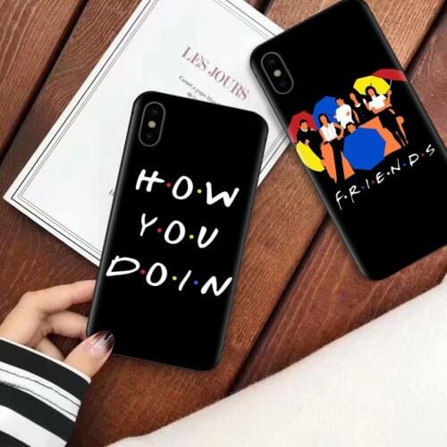 JAMULAR Central Perk Coffee Friends TV Show Phone Case For iPhone 11 Pro XS MAX XR X 7 8 6 6s Plus Black Silicone Soft Cover Bag