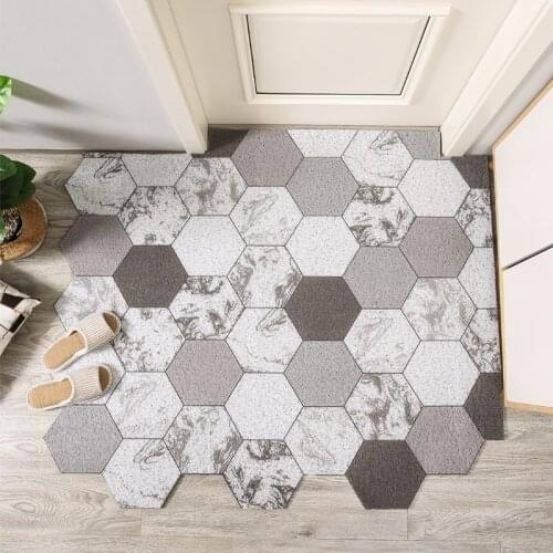 Printed Doormat Carpet Living Room Hallway Bedroom Bathroom Kitchen Entrance Doormat Non-slip Cuttable Dustproof PVC Mats Carpet