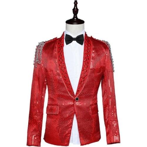 Performance pattern bar singer sequins blazer men formal dress designs suit men costume homme terno masculino suits for mens