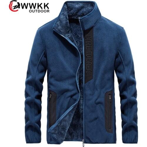 WWKK New Hiking Jackets Outdoor Sport Clothes Lnner Fleece Men Waterproof Velvet Winter Warm Camping Trekking Skiing Male Jacket