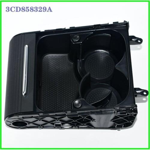 Armrest Cover Black Drink Cup Holder Tray Storage Box For Passat CC B6 B7 3CD858329A 3CD 858 329 A