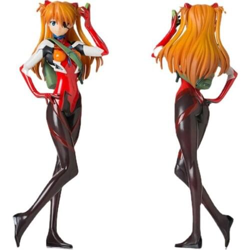 EVA Anime Model Evangelion Asuka Langley Soryu Blindfold 1.5 Figurine Action Figures Kids Toys Collections Dolls Christmas Gifts