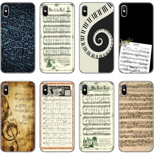 Sheet Music Piano art Transparent Phone Case For iPhone 12 11 Pro Max Mini XS Max XR X 8 7 Plus 6 6S Plus 5 5S SE 2020