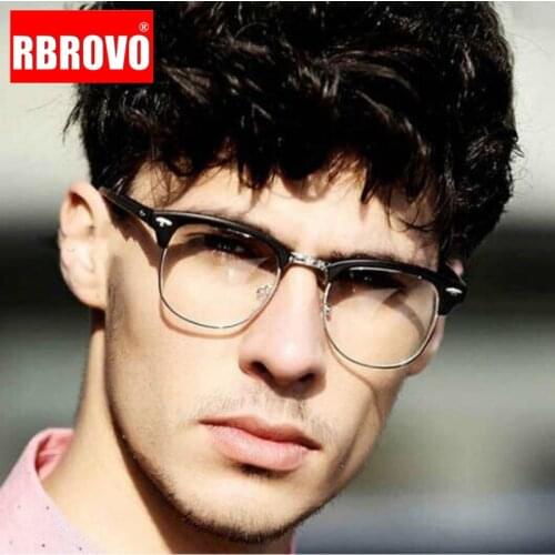 RBROVO 2021 Round Retro Frame Glasses Men Anti Blue Light Glasses Frame Men/Women Simless Eyeglasses Monturas De Lentes Mujer