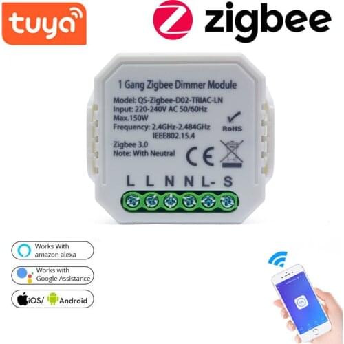 Tuya Zigbee 3.0 Dimmer Smart Switch Module Controller 2 Way Remote Control Smart Light Switch Relay Needed Zigbee Gateway