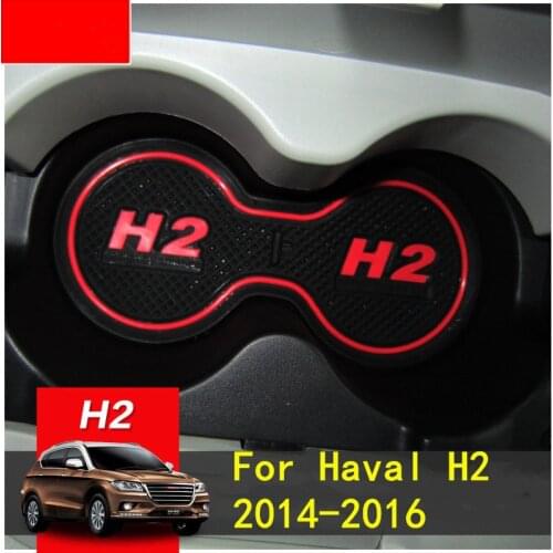 For Haval H2 2014-2016 3D Rubber Mat Anti Slip Mat Door Slot Pad Cup Cushion Groove Mat Car Accessories