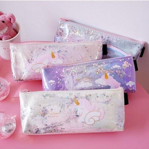 Kawaii Pencil Case Unicorn Wing Gift School Pencil Box Pencilcase Pencil Bag School Supplies Stationery Kids Pencilpouch