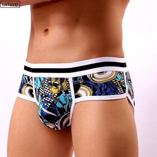 Funny Anime Printed Men Underwear Brief Brand Sexy U Convex Male Panties Gay Homme Slip EU S-XL