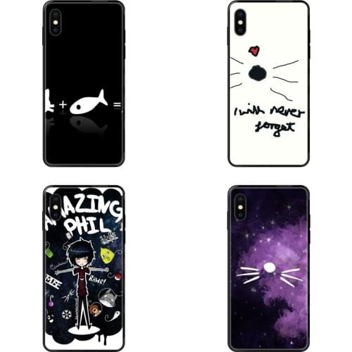 Funny Dan And Phil Cat Whiskers Black Soft Art Print Cover Case Bright Colo For Redmi 3S 4X 4A 5 5A 6 6A 7 7A 8 8A 8T 9 9A K20