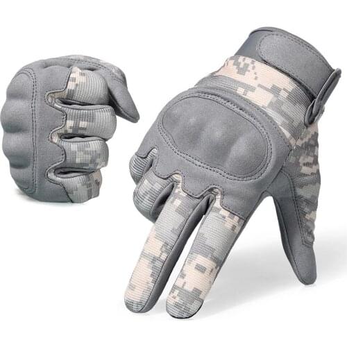 Camouflage Touch Screen Motorcycle Hard Knuckle Full Finger Gloves Moto Motorbike Biker Motocross Riding Protective Gear Men