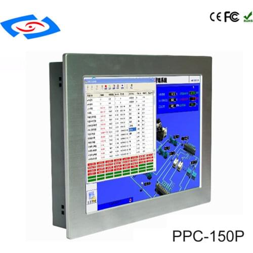Factory Promotion 15" Touch Screen Fanless Industrial Panel PC With VGA LAN Support WiFi/4G/LTE For Factory Automation Mini PC