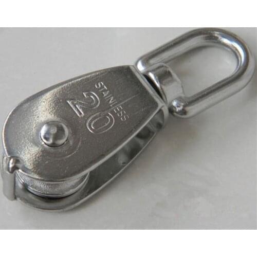 1-10pcs, M32--M100 Pulley single sheave 304 stainless steel wire rope block chain traction wheel lifting,boat part,marine