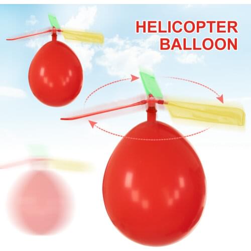 10Pcs/ Lot Funny Traditional Classic Sound Balloon Helicopter Kids Play Flying Toys Ball Outdoor Children Sports Funny Toy