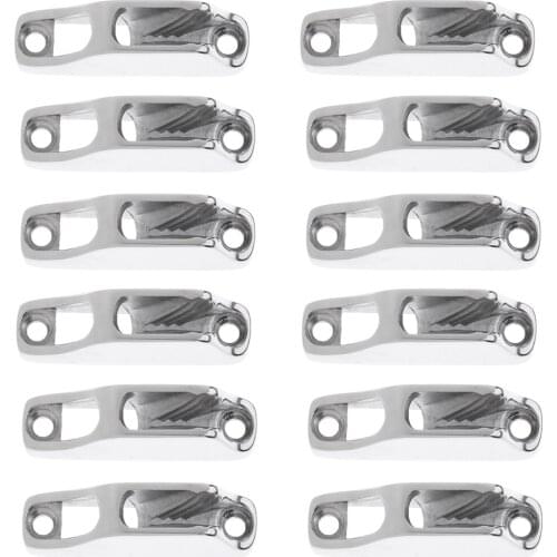 12pcs Sailing Stainless Steel Cam Cleat Rope Cleat Jam Cleat For 3~6mm Line Boat Accessories Marine
