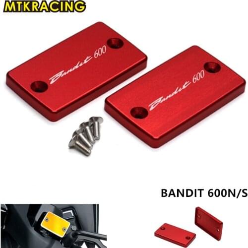 CNC Motor Bike Aluminum Brake Fluid Reservoir Tank Cap Cover For SUZUKI BANDIT 600N/S 1995-2004