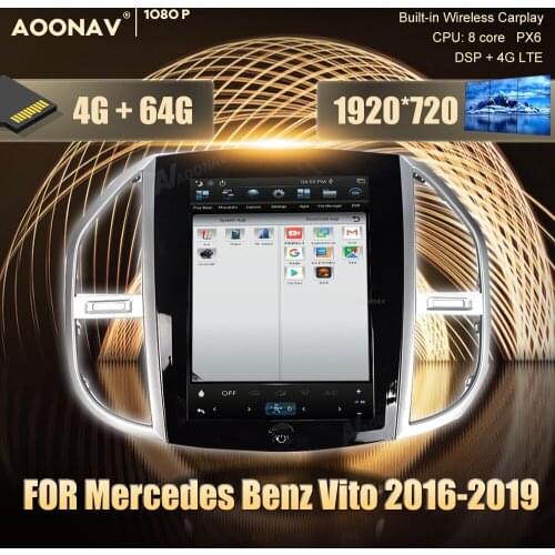 2din android car radio multimedia player FOR Mercedes Benz Vito 2016-2019 car touch screen GPS navigation stereo autoradio