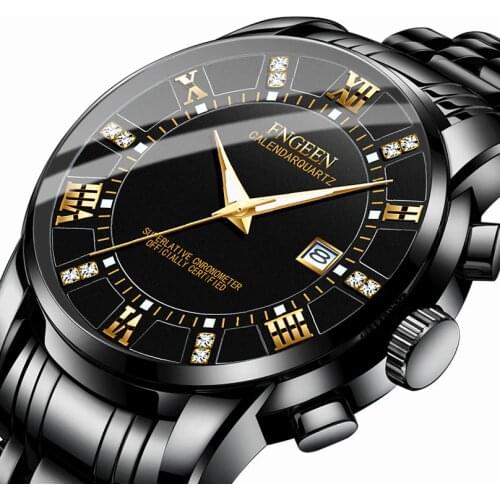 Top Brand New Mens Quartz Watch Fashion Casual Steel Band Watches for Men Male Luxury Waterproof Wristwatches Montres Homme