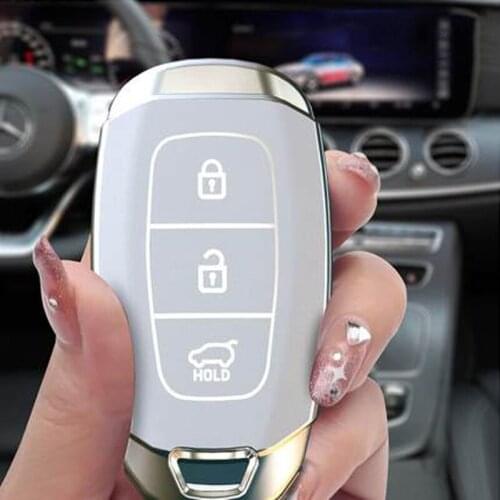 TPU Smart Car Key Shell Holder key Skin Protector For Hyundai i30 Ix35 Encino Azera Accent TM Palisade Santa Fe Case Full Cover