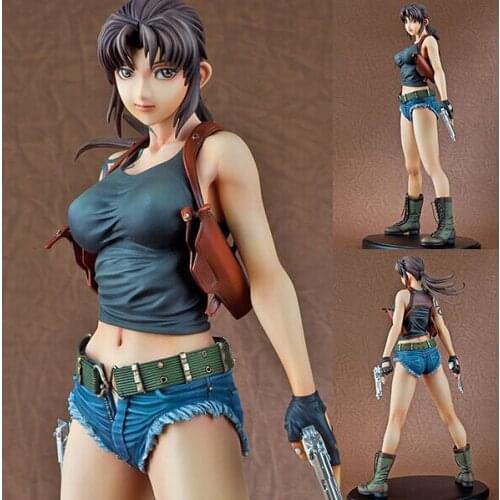 BLACK LAGOON Revy (CAST) Action Figure Collection Figurine Model Toy Whit Model Without Painting