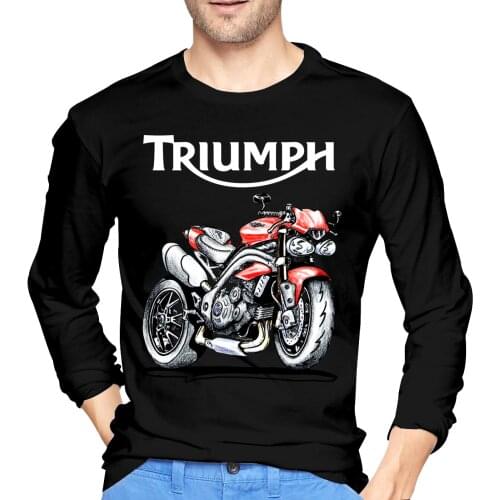 Men Speed Triple 1050 Motorcycle Crewneck Long Sleeve Custom Large Size Primer T Shirt Crazy Tshirt For Men Fathers Day Gift
