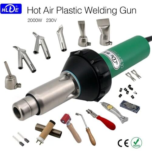 HLTE 2000W Hot Air Gun Industrial Plastic Welding Torch Wind Rushing Machine Baking Gun Heat Shrinkable Welding Repair Tools