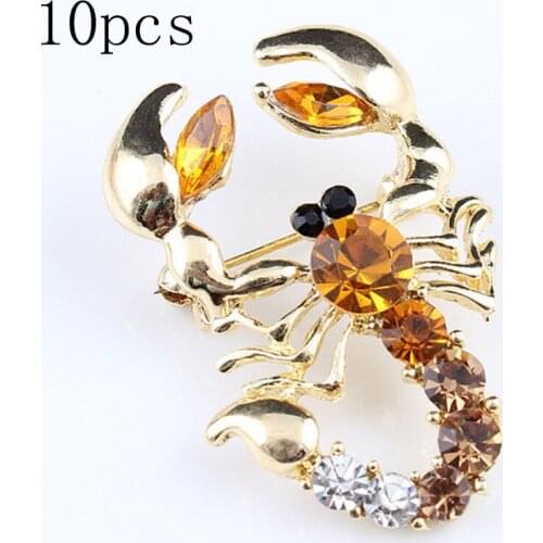Imitated Crystal Animal Scorpion Brooch Imitated Rhinestone Garment Jewelry Brooch Bridal Wedding Decor