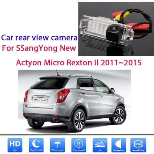 Rear View Camera For SSangYong New Actyon Micro Rexton II 2011 2012 2013 2014 2015 CCD Night Vision Backup license plate camera