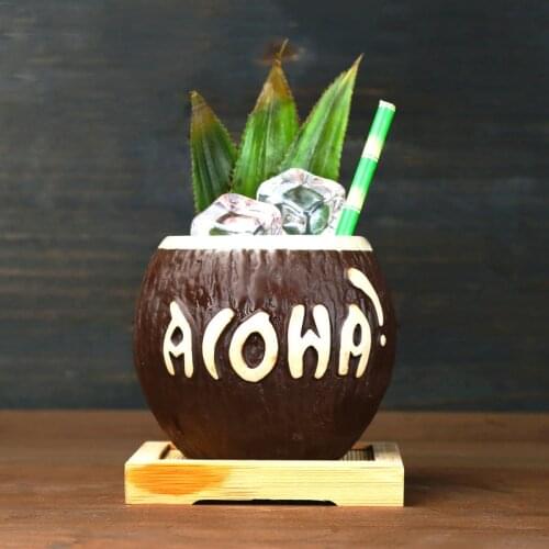 Coconut Shape Tiki Mug Ceramic Cup Hot Sale Beer Cup Coffee Mug Tiki Cup Ceramic Crafts