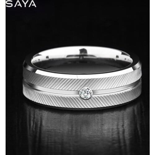 7mm Width Plated Tungsten Carbide Rings Brushed with High Quality,Customized