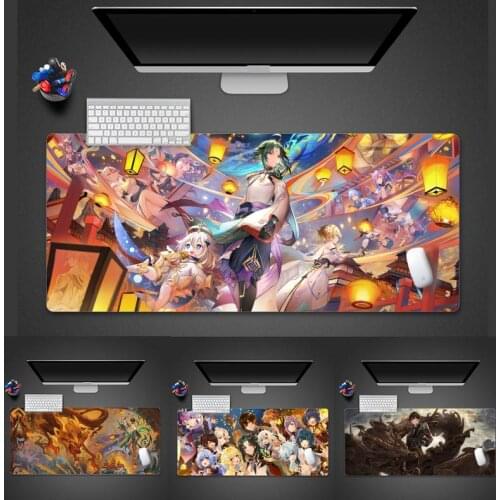 Genshin Impact Customized MousePads Computer Laptop Anime Mouse Mat Game Office Work Mouse Mat pad X XLLaptop Cushion