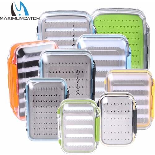 Maximumcatch Fly Box Waterproof Slit Foam High Density 4 size Fly Fishing Tackle Box