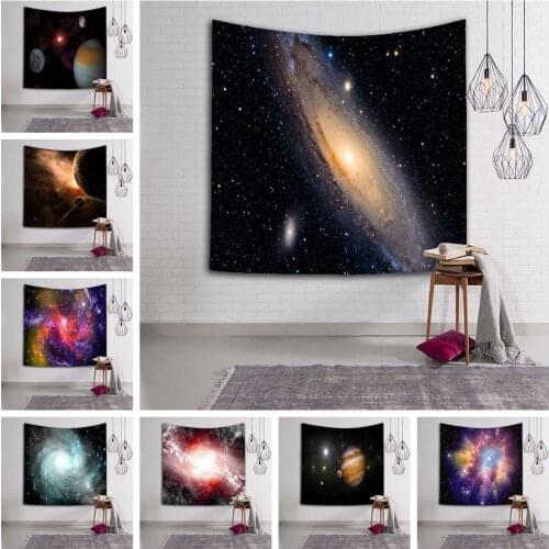 Beautiful Starry Sky Night tapestry wall hanging beach Round Galaxy Tapestries fabric Decor Blanket Yoga tapestry 130x150cm