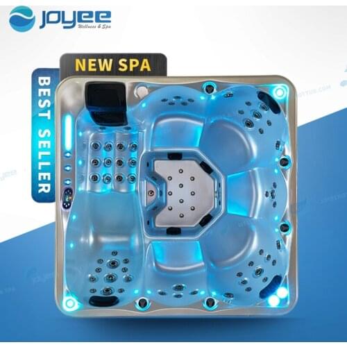 JOYEE Hot Selling 6 Person Garden Hydro Spa 4 Seats Balboa Acrylic Hot Tub Whirlpool Massage Jacuzzi with Heating Funtion